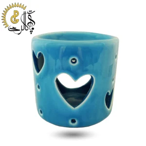 اسانس سوز سرامیکی آبی کد 556 | وارمر اسانس و روغن معطر سرامیکی طرح قلب