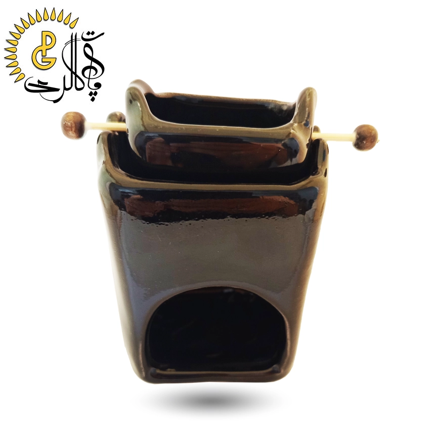 اسانس سوز سرامیکی سطلدار مشکی کد 5562