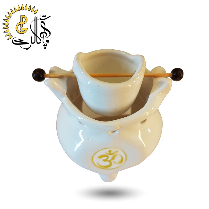 اسانس سوز سرامیکی سطل دار سفید کد 5541