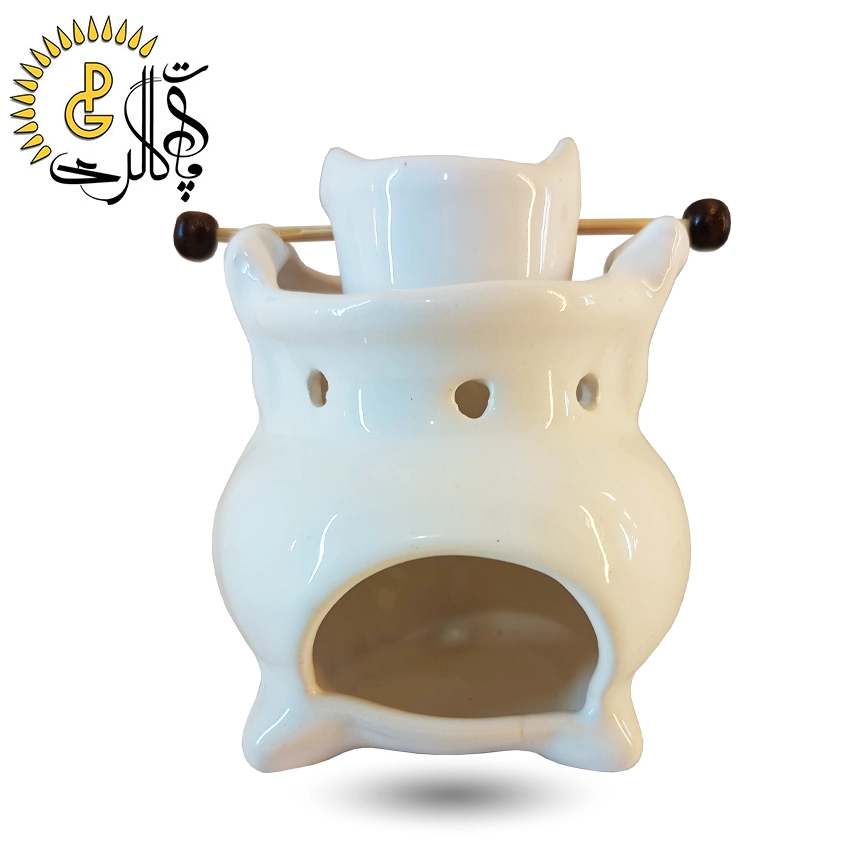 اسانس سوز سرامیکی سطل دار سفید کد 5541