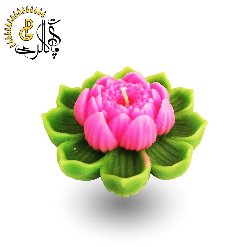 شمع دستساز طرح گل نیلوفر کد 6204