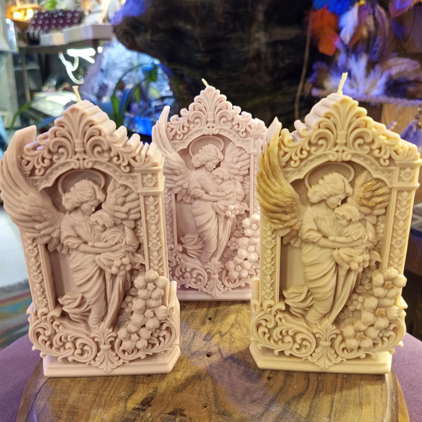 شمع دستساز طرح کتیبه مادر کد 6211